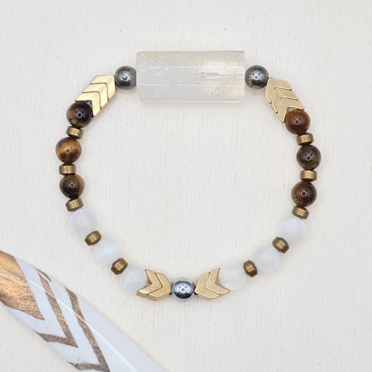 Angel Armor Gold - Quantum Healer Gemstone Bracelet in 7 Variations - EnergyofTribe