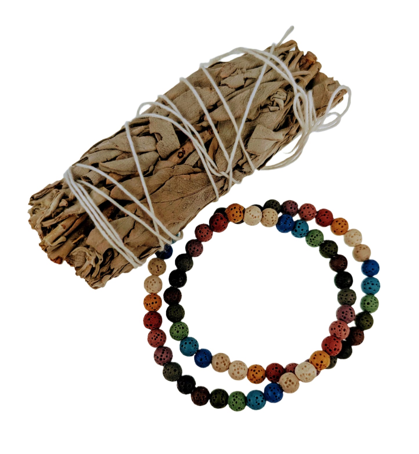Aura Shield - Spectrum of Light Protection Lava Rock Bracelet