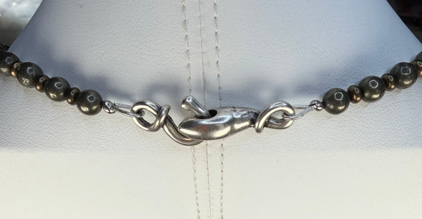 Vitality Rising Citrine, Jade and Pyrite Necklace