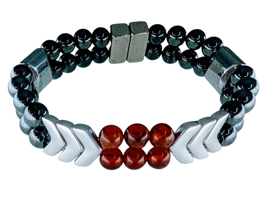 Aura Armor - Hematite Warrior Magnetic Protection Bracelet - EnergyofTribe