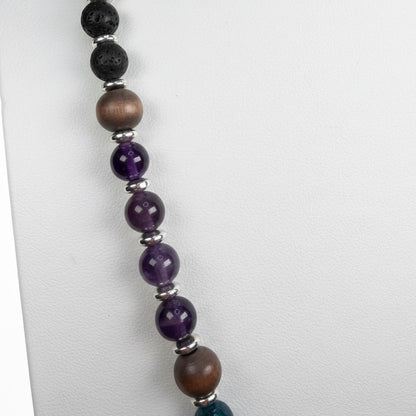 Alignment Rising Pyrite, Apatite & Amethyst Spiritual Necklace