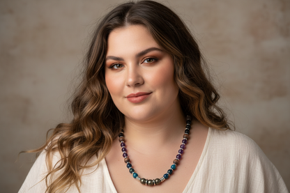 Alignment Rising Pyrite, Apatite & Amethyst Spiritual Necklace