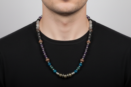 Alignment Rising Pyrite, Apatite & Amethyst Spiritual Necklace