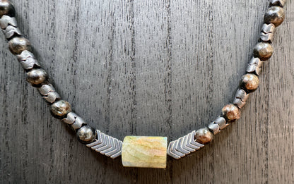 Primal Force Defender Arfvedsonite and Labradorite Necklace